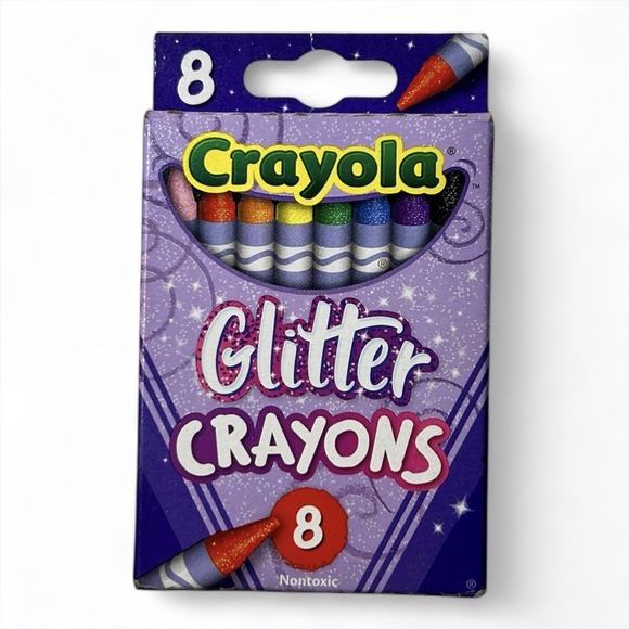 Crayola Other - Crayola Glitter Crayons 8 Count Back to School Supplies‎ Specialty Color Limited